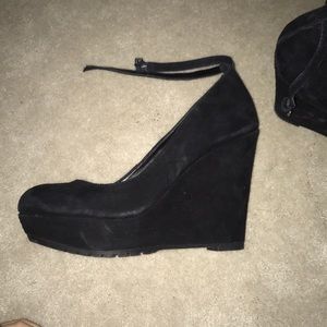 Wedge heels with ankle strap